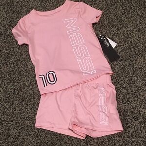 Messi pink kids T-Shirt and Shorts Set